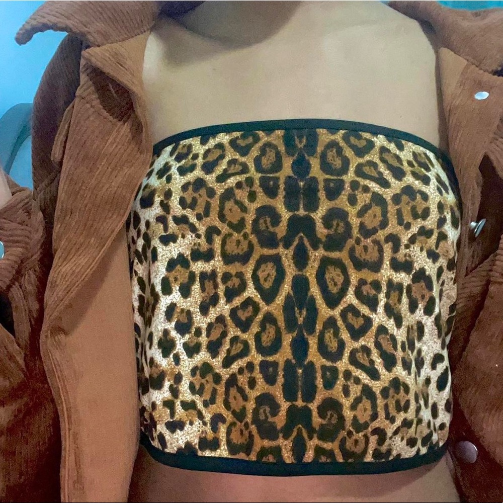 Cheetah print tube top🤎 (Brand new)
